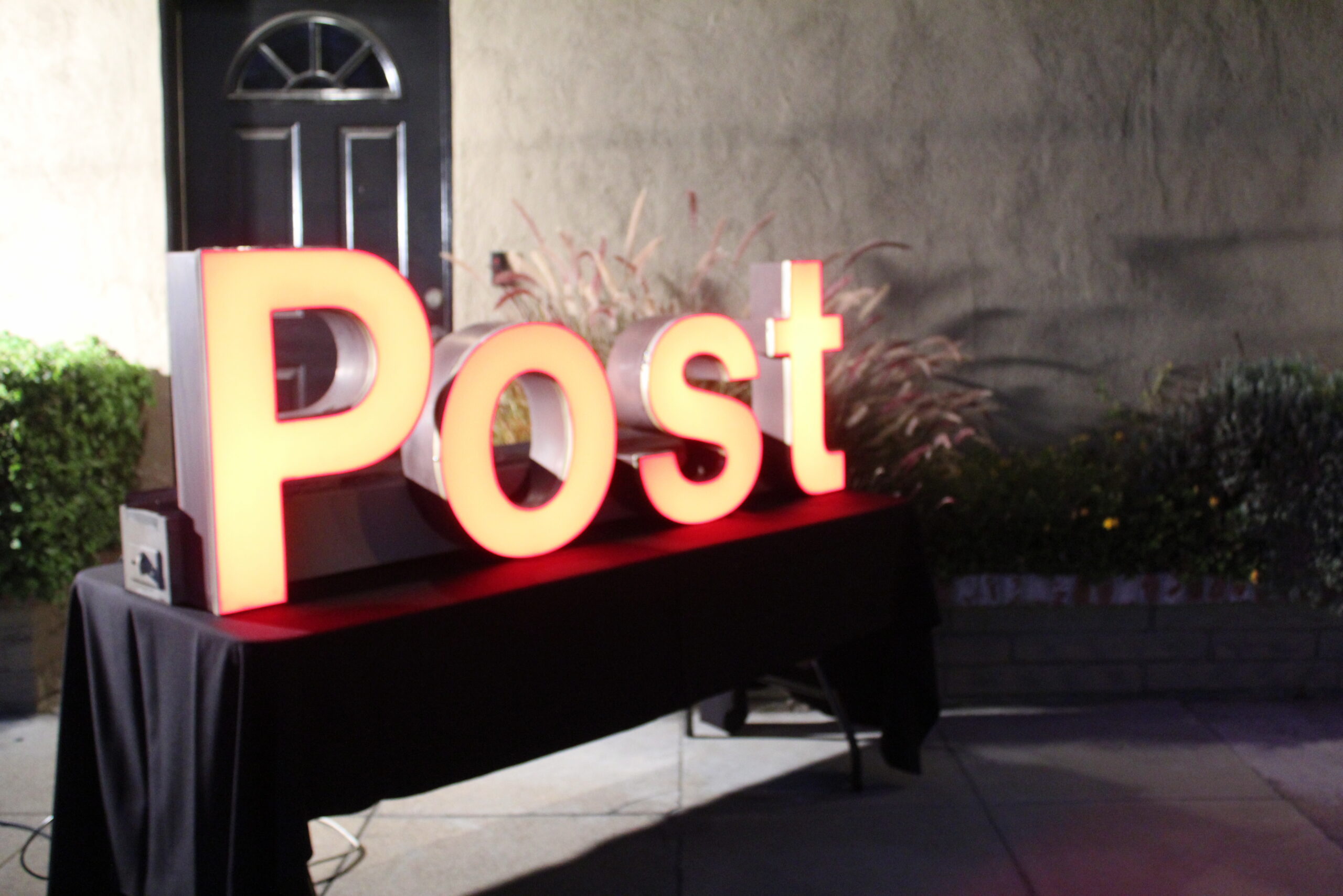 the Post Alarm sign lit up