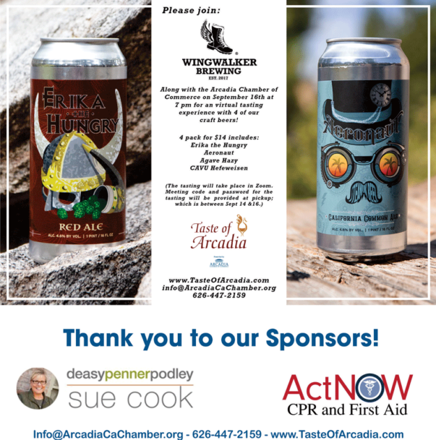 wingwalker brewing flyer for tasting event