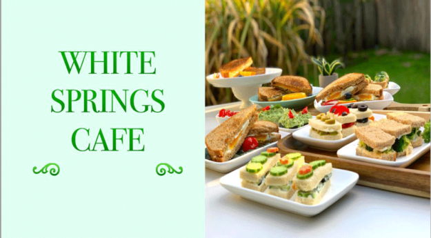 White-Springs-Cafe-1 White Springs Cafe menu items showing sandwiches on various white plates