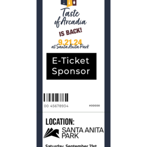 E-Ticket Sponsor mock up for the Taste of Arcadia.
