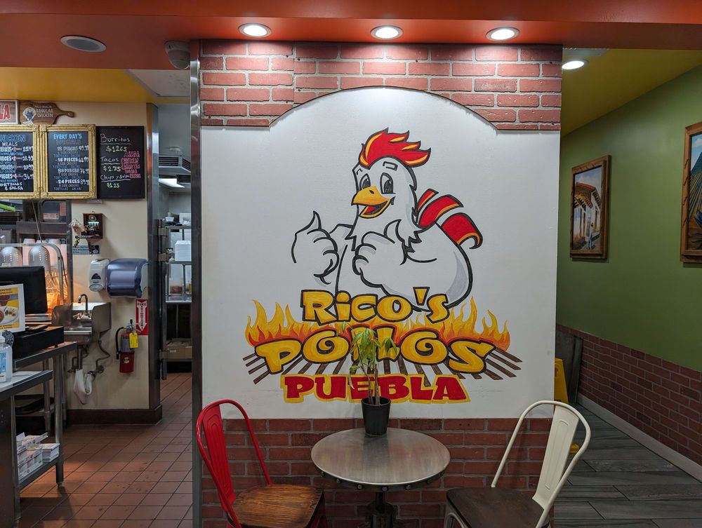 logo for Rico's Pollo Puebla