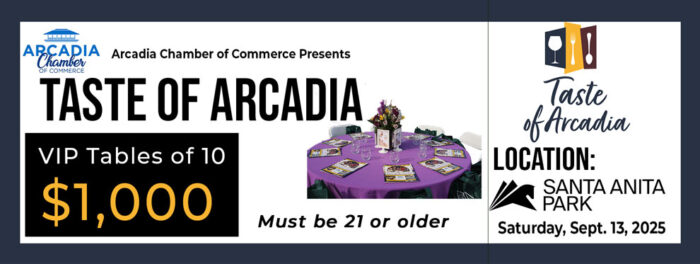 Taste of Arcadia VIP ticket vertical