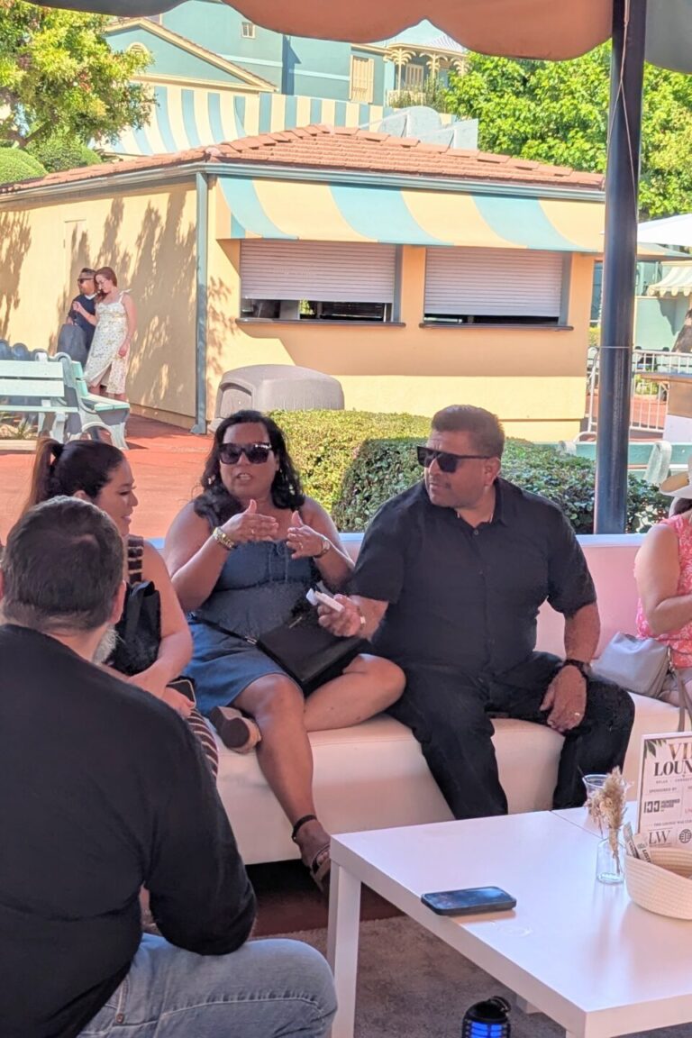 a large group of people at a VIP Table at Taste of Arcadia