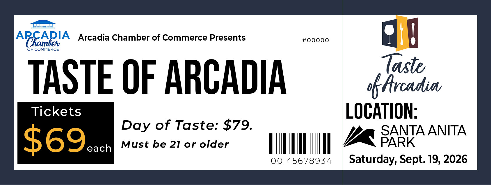 Taste ticket 2026 for $69