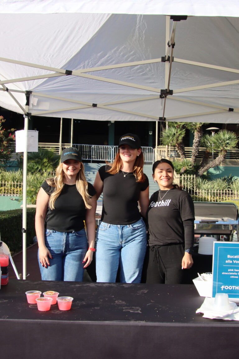 three women in a booth for Foothill Restaurant at Taste of Arcadia